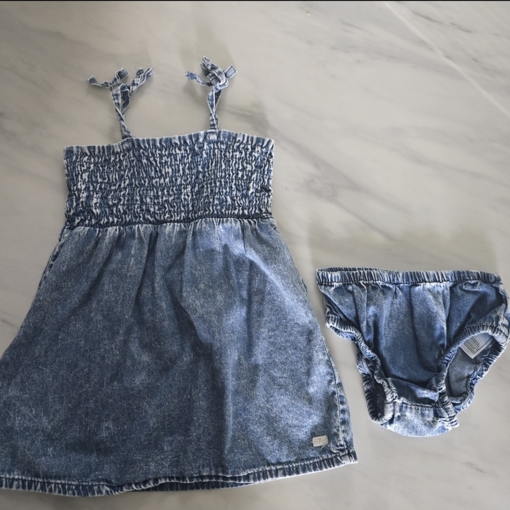 7 For All Mankind Blue Denim 2 piece set